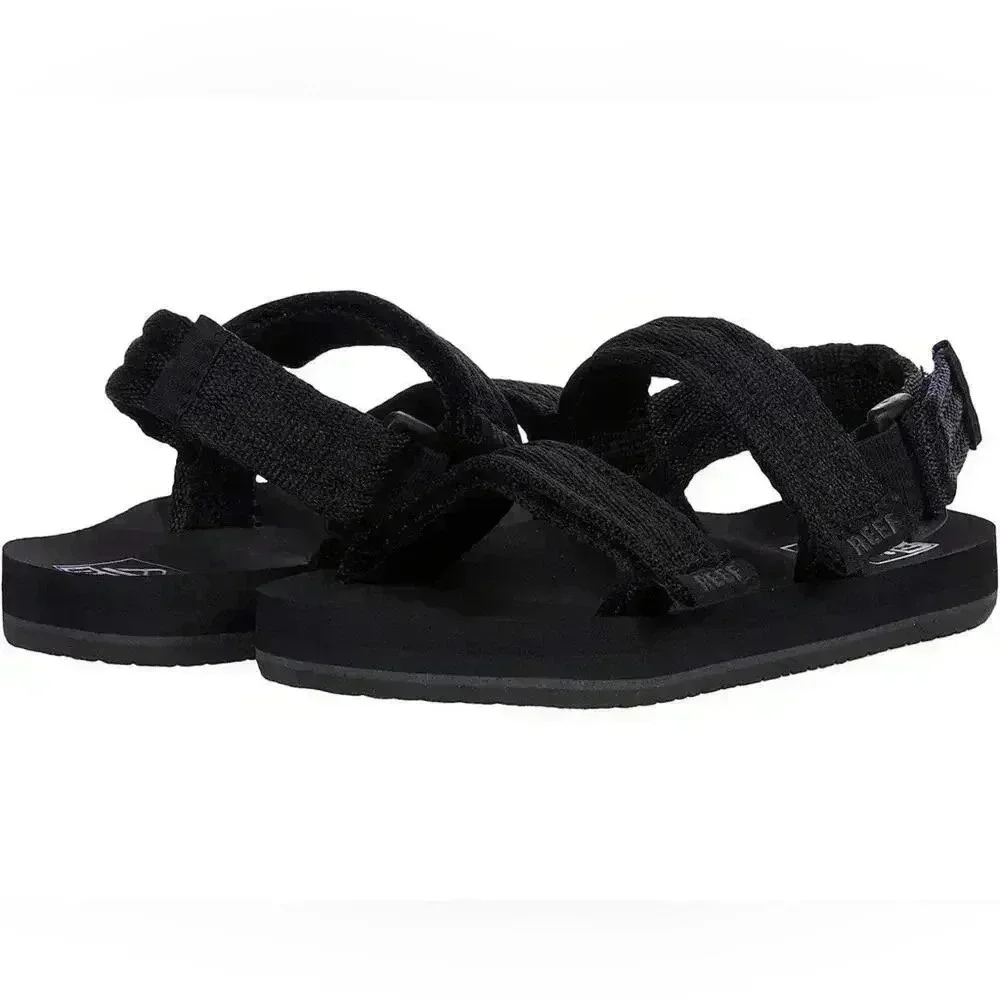 Reef Little Ahi Black Convertible Sandal EUC